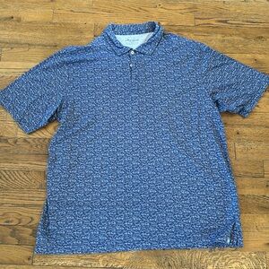 Peter Millar XXL 100% Cotton SS Seaside Performance Polo with Race Car print